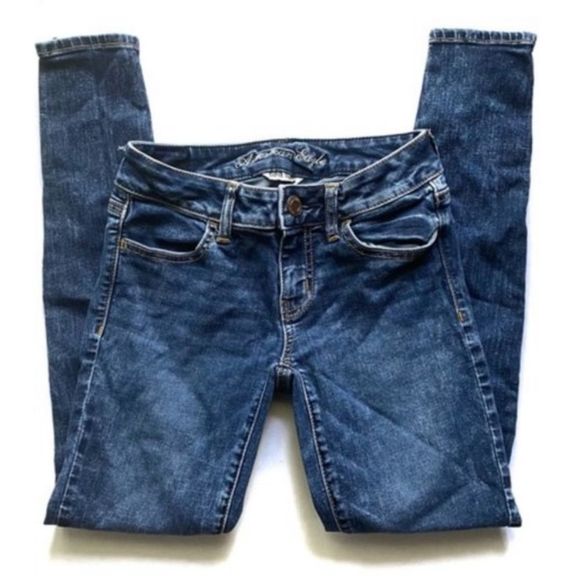 American Eagle Acid Wash Skinny Ankle Zip Jegging Jeans - Picture 2 of 7